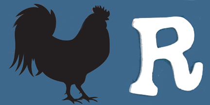 R-Rooster page in the My ABC Poet Tree Children's Interactive Reading Book