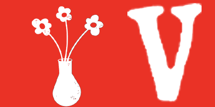 V-Vase page in the My ABC Poet Tree Children's Interactive Reading Book