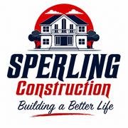 Sperling Construction logo with a house illustration on a red background and the slogan “Building a Better Life”