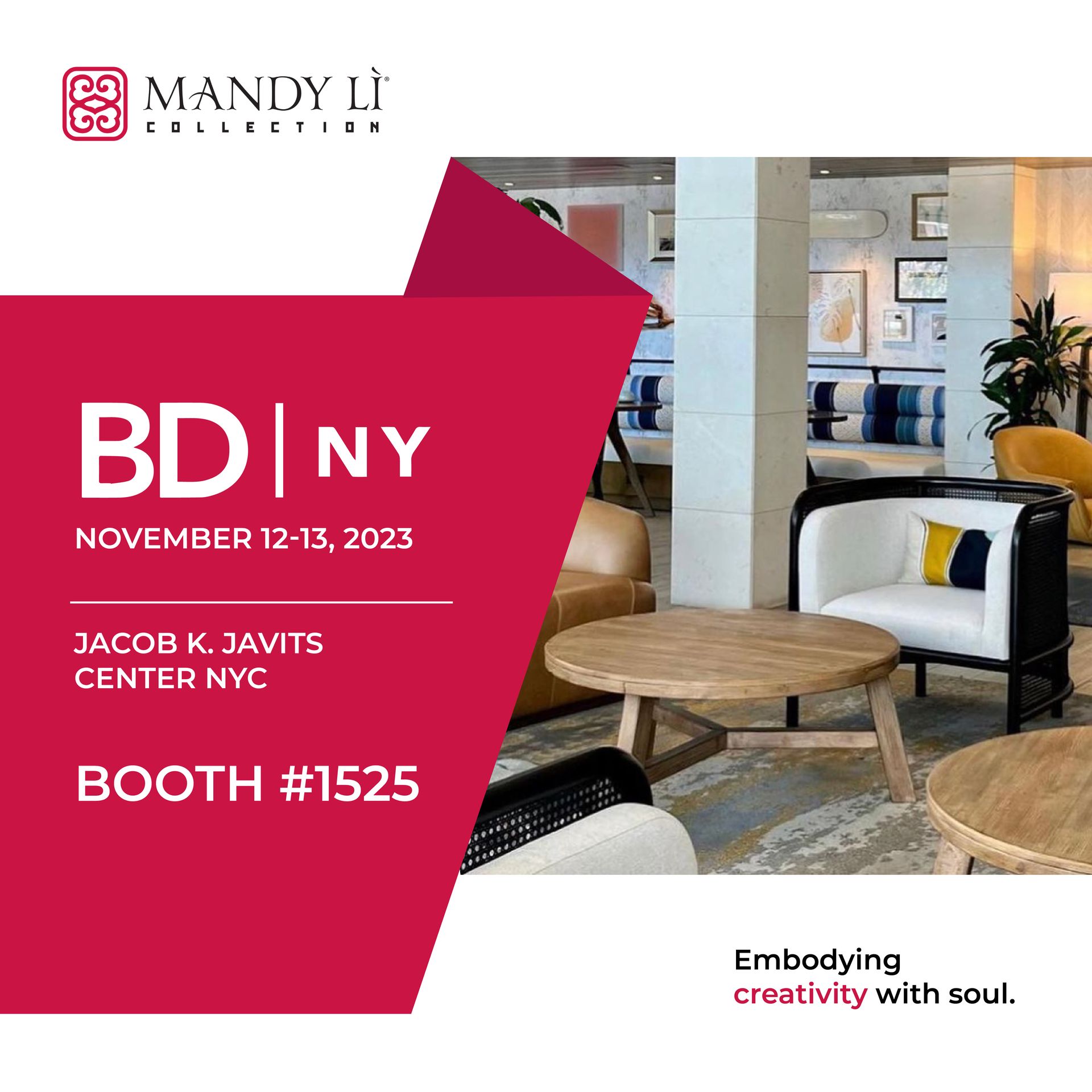 A poster for a mandy li booth in new york