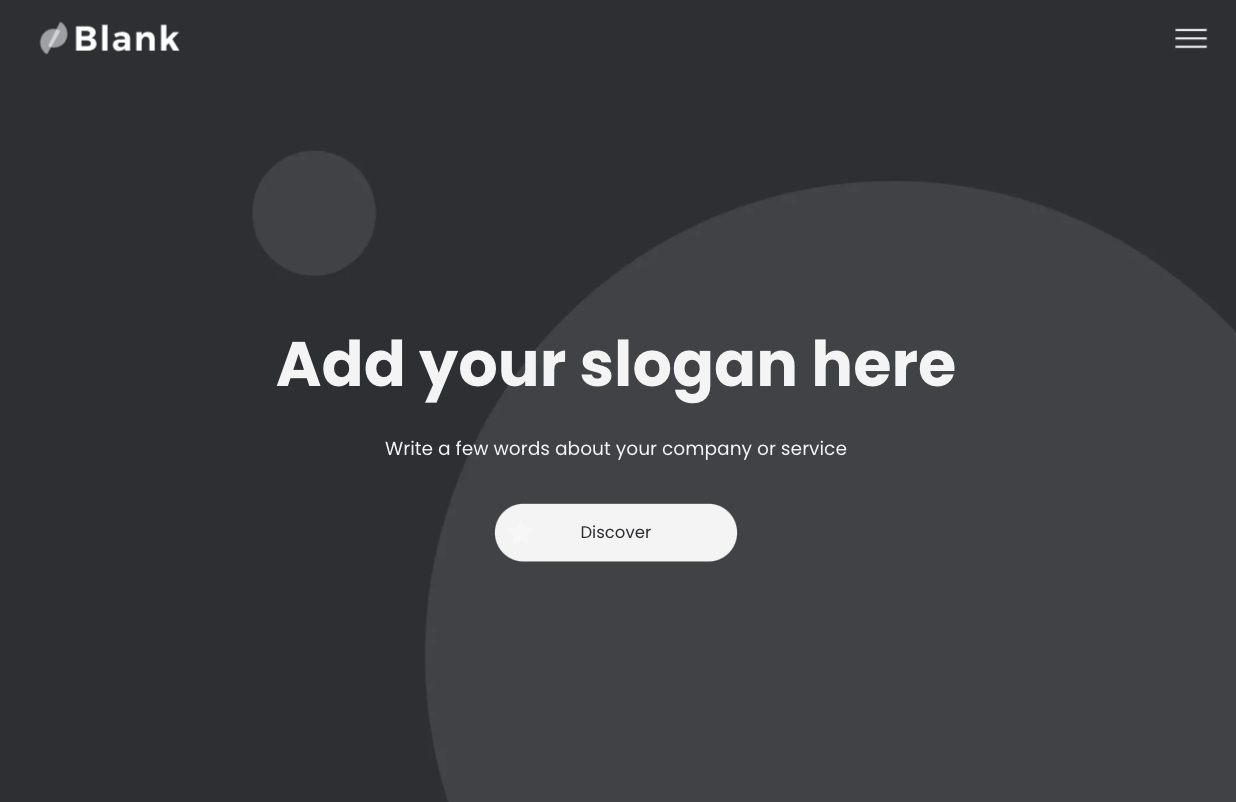 A screenshot of a website that says add your slogan here