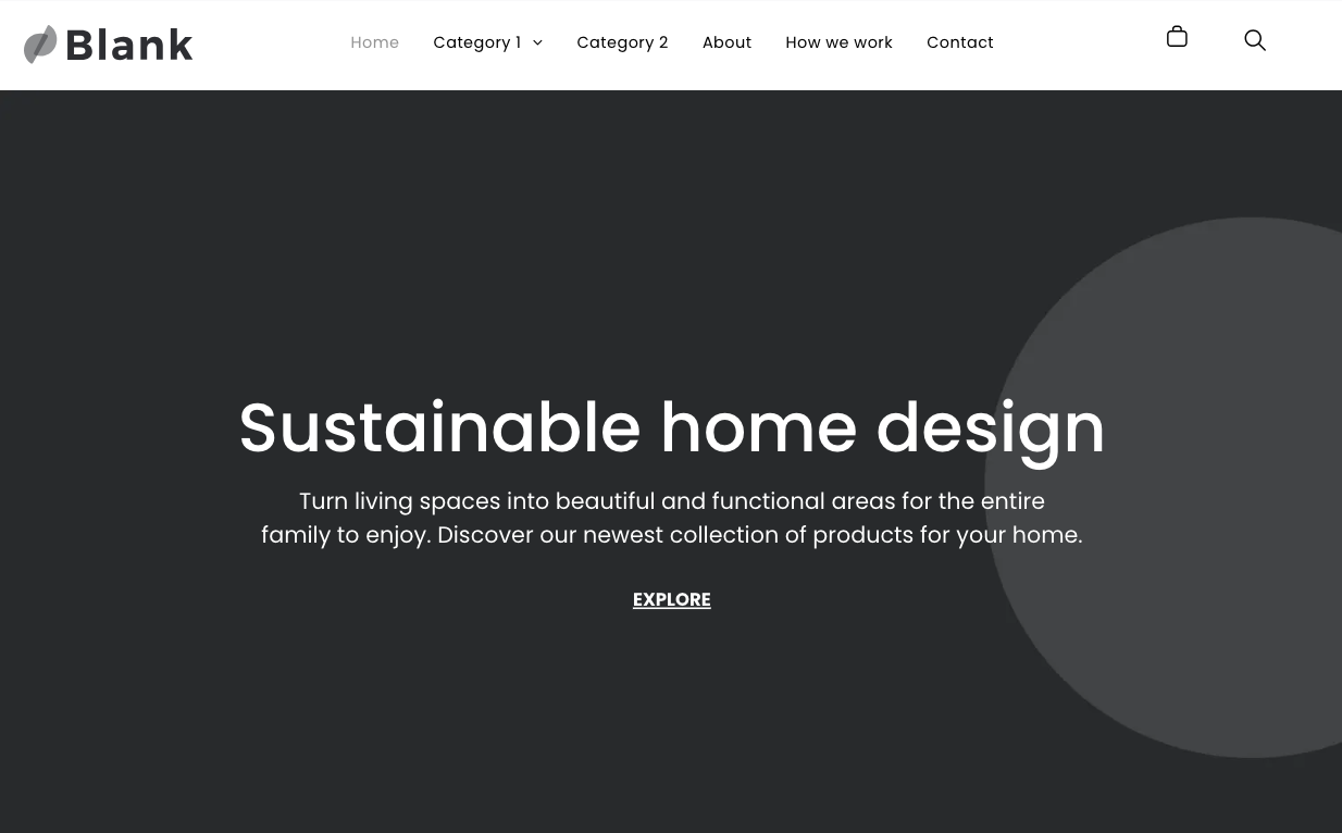 A screenshot of a website for sustainable home design.