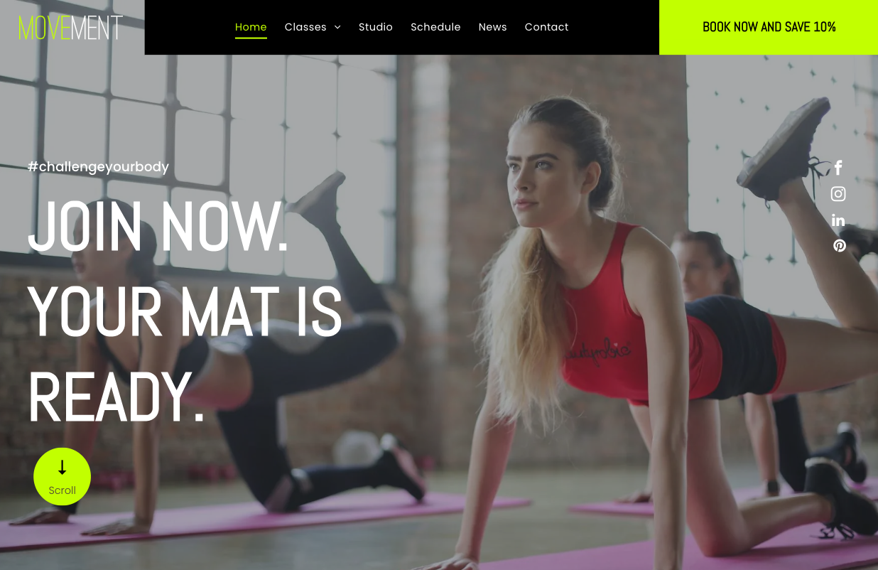 A group of women are doing exercises on yoga mats in a gym.