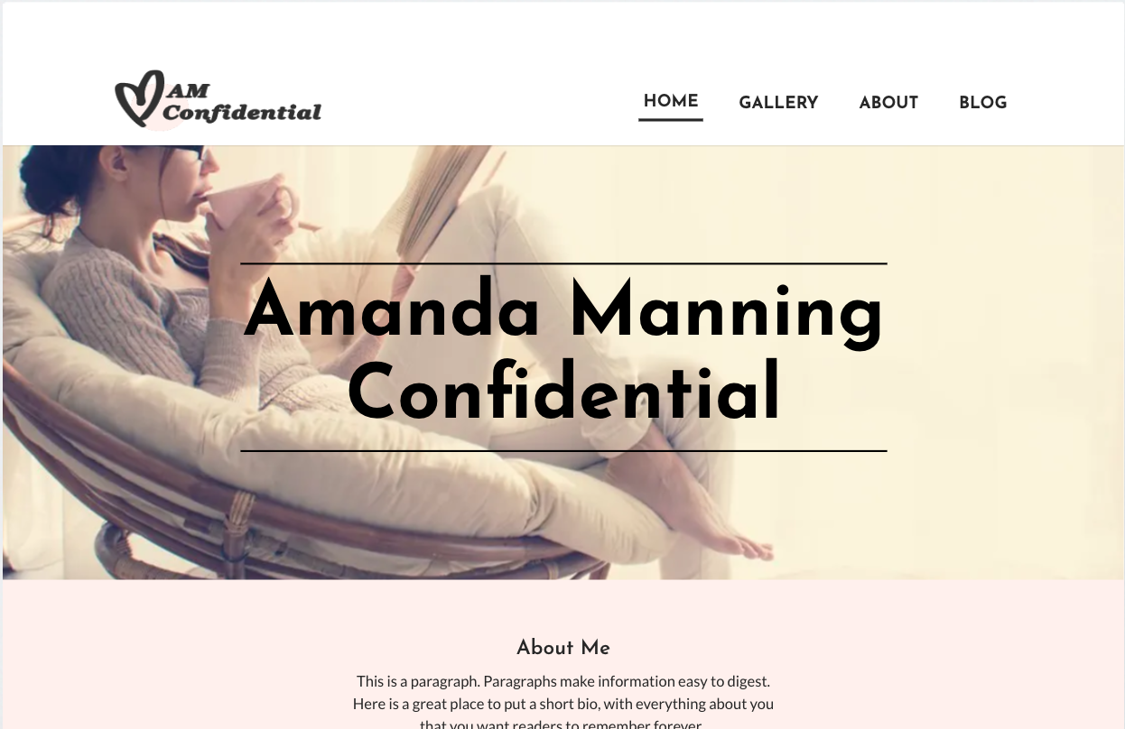 A woman is sitting in a chair reading a book.