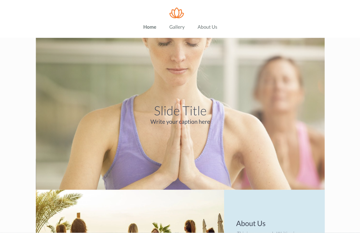 A woman in a purple tank top is sitting in a yoga pose with her hands folded.