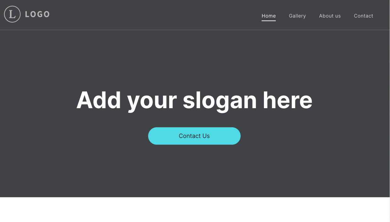 There is a button that says `` add your slogan here ''.
