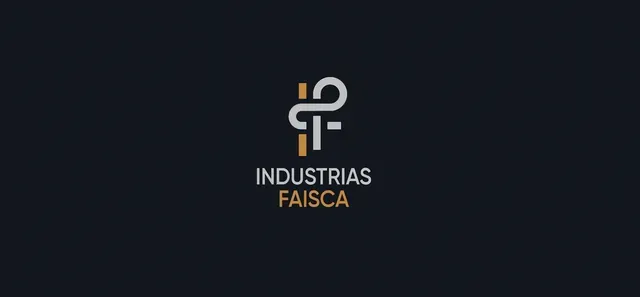 A logo for industrias faisca on a dark background
