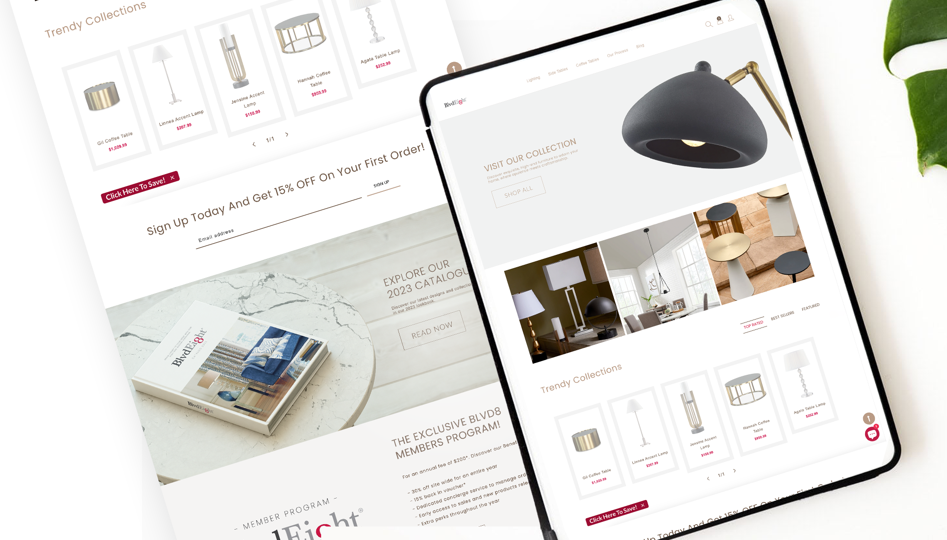 A tablet is sitting next to a piece of paper on a table.