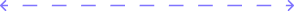 A blurry, horizontal banner with eight blue rectangles inside two purple arrows.