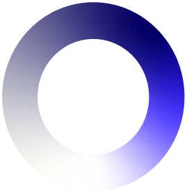 Gradient blue and white ring.