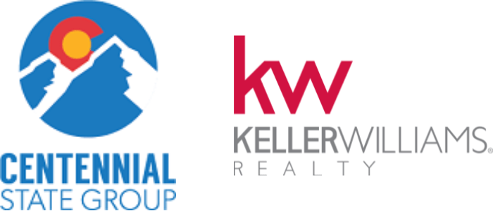 Logo for Centennial State Group and Keller Williams Realty, featuring a Colorado-themed mountain icon.