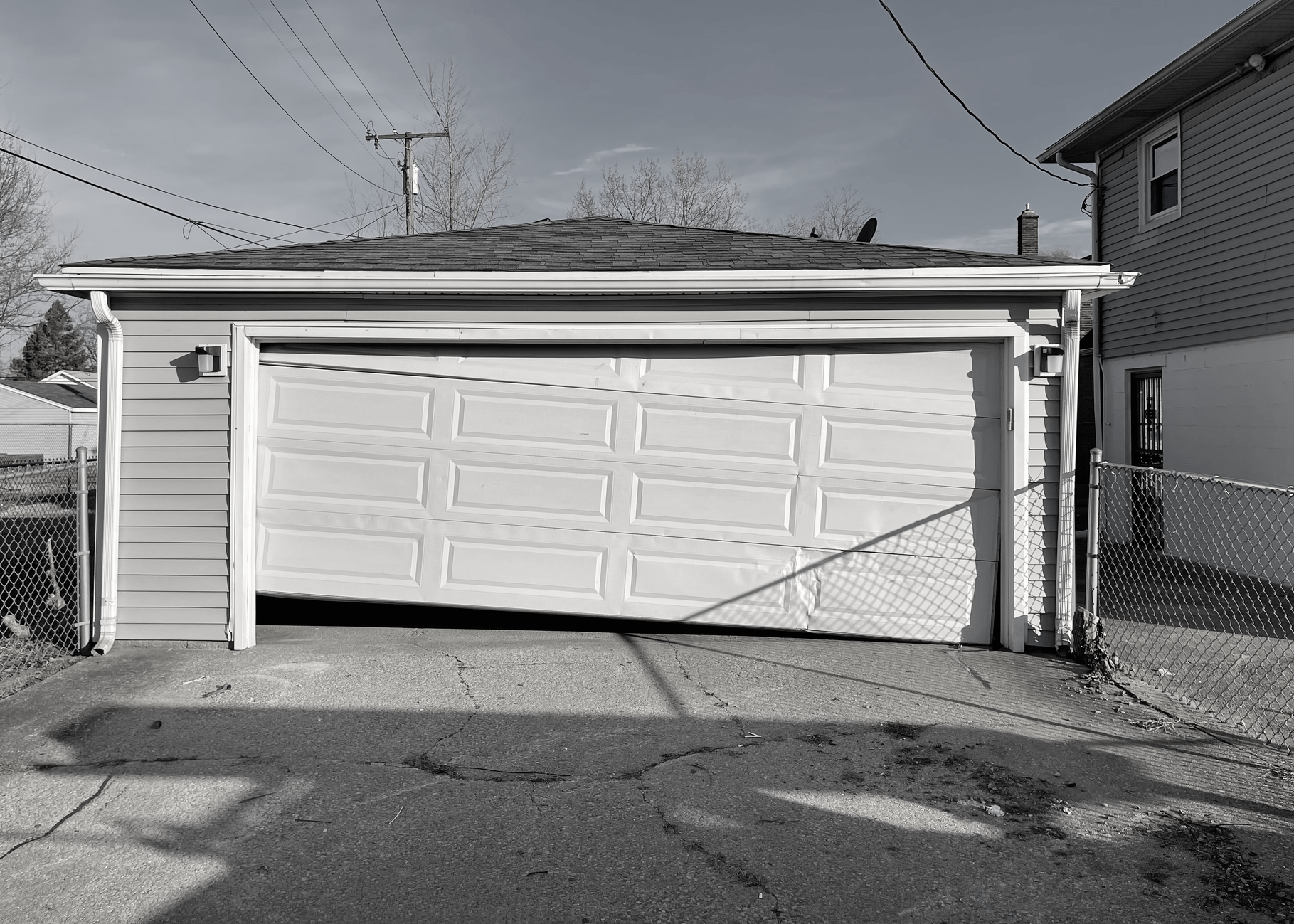 Before garage door repair in Lake County, IN