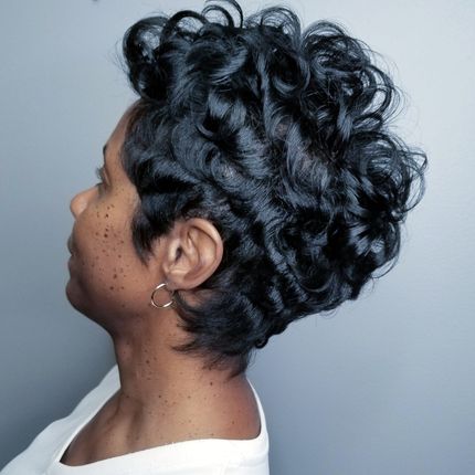 black hair dresser Ledo Dress in Black main image 0