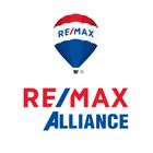 RE/MAX Alliance logo: hot air balloon in red, white, and blue above text "RE/MAX ALLIANCE" in red and blue.