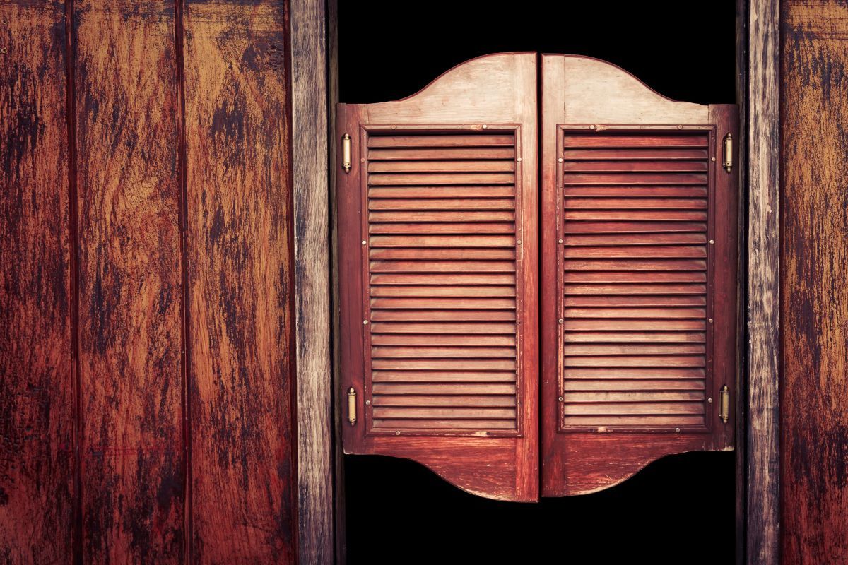 wooden saloon doors