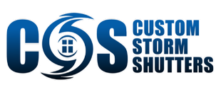 Custom Storm Shutters header logo white