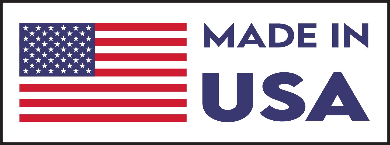 American flag icon next to the words 