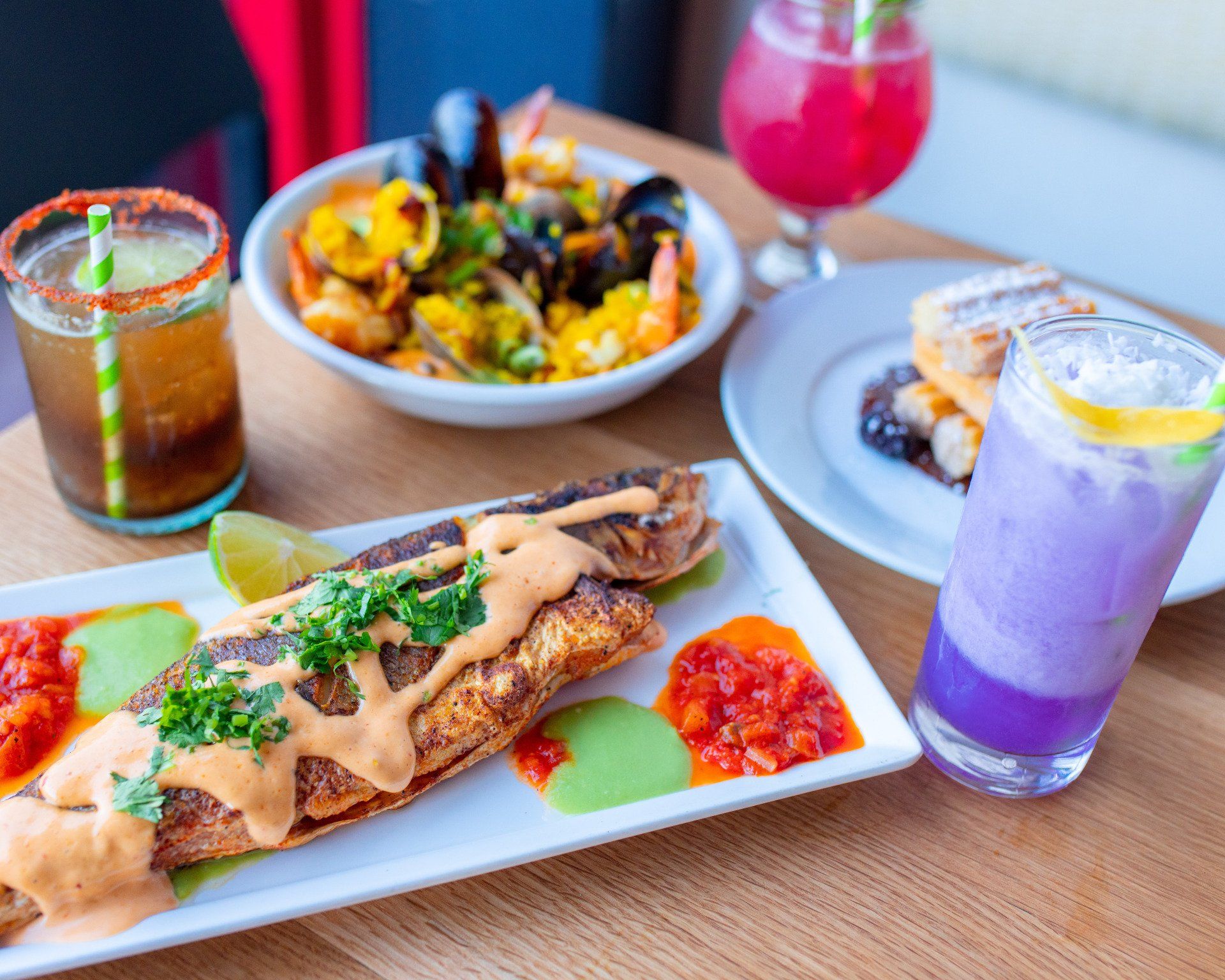 colorful fish dish