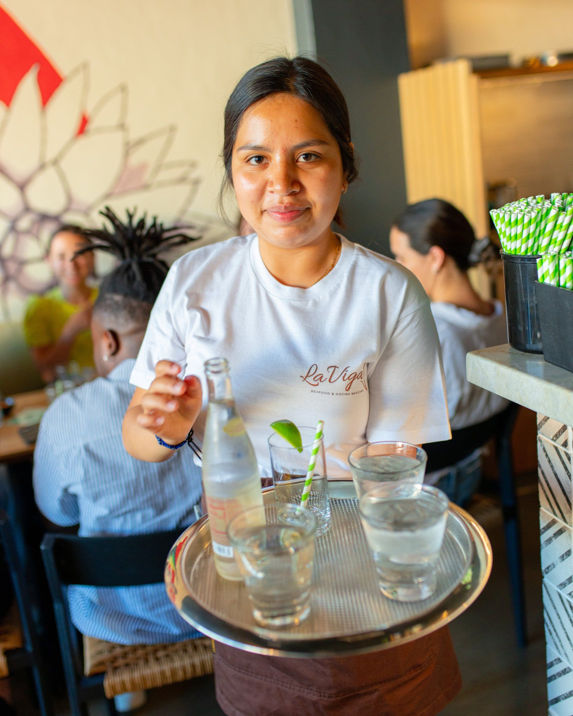server smiling