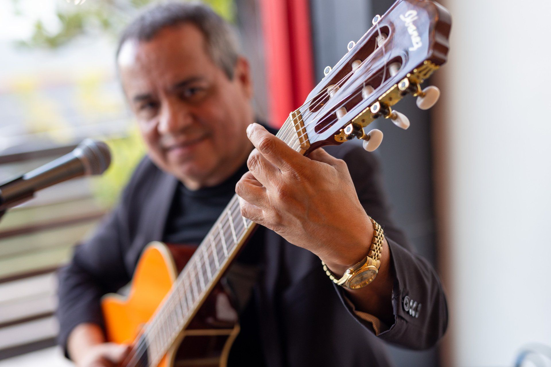 man playing guitar