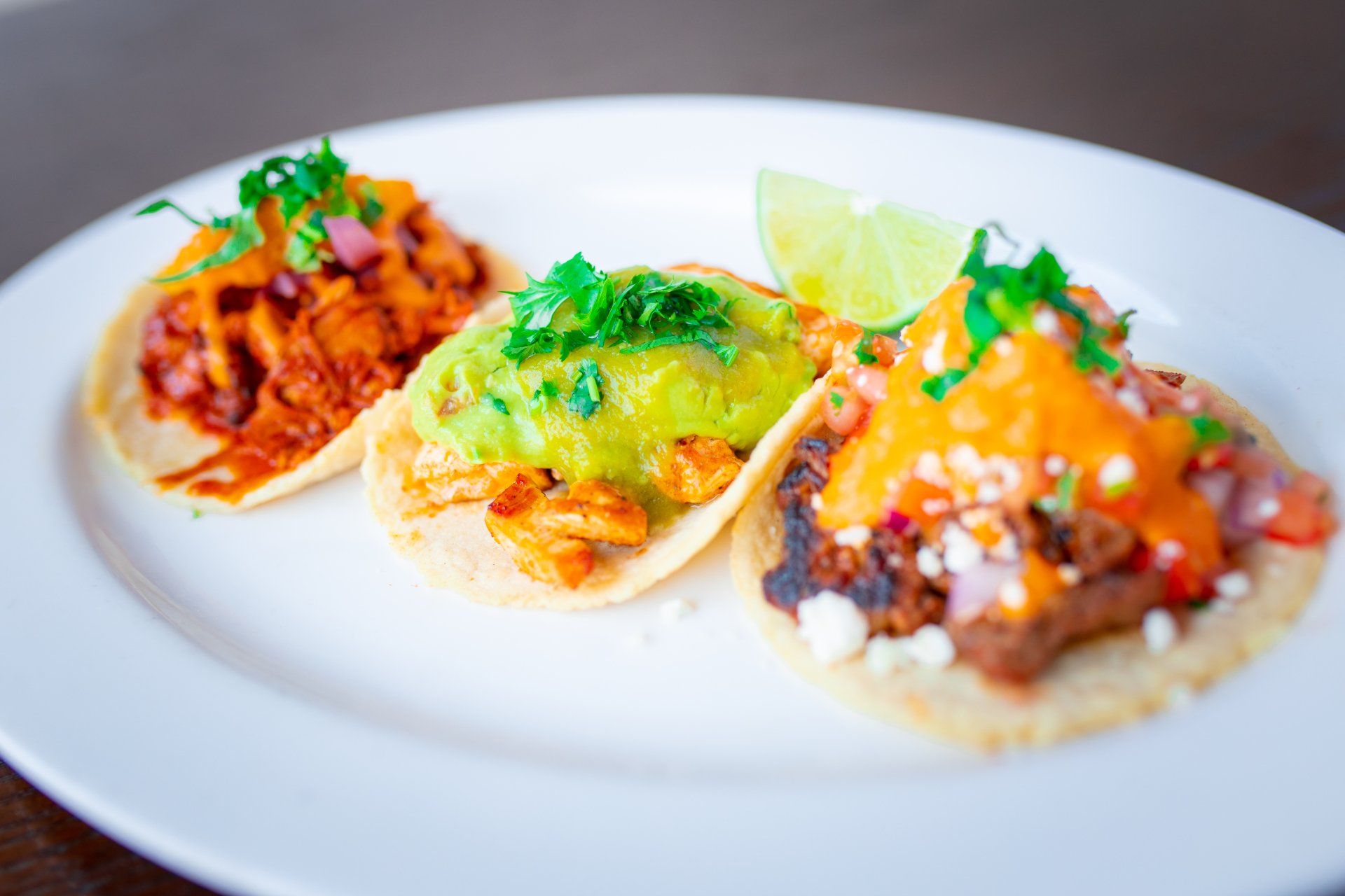 various tacos