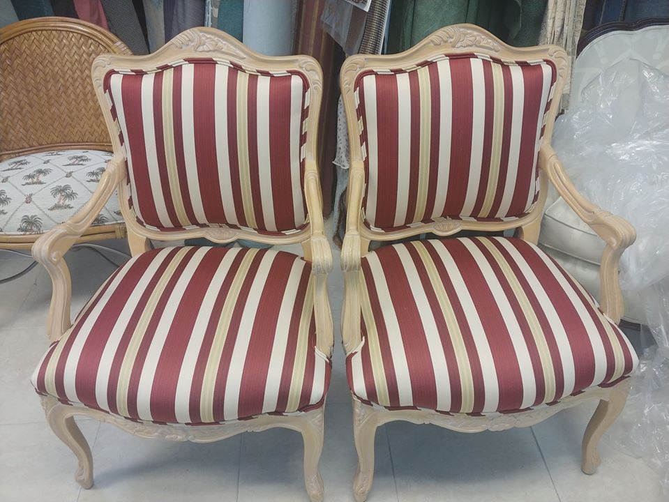 Two Armchair With Stripe Design — Pompano Beach, FL — Anthony Interiors