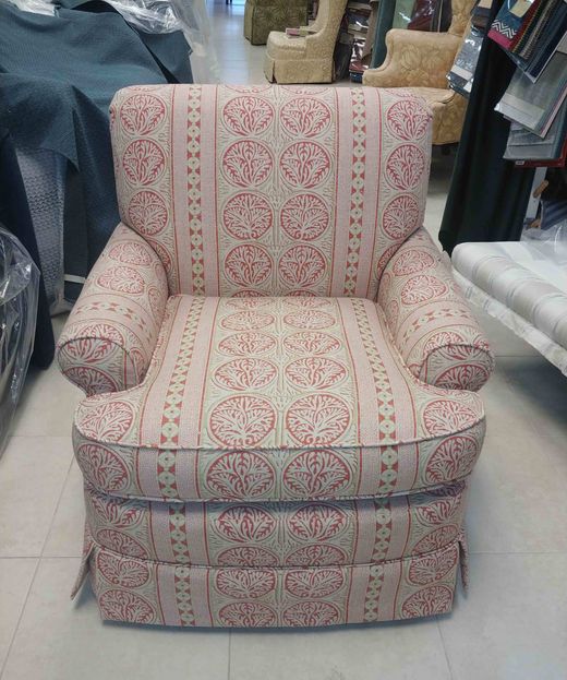 Pink Upholstered Arm Chair — Pompano Beach, FL — Anthony Interiors
