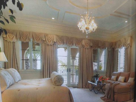 Elegant Bedroom Swags And Cascades — Pompano Beach, FL — Anthony Interiors