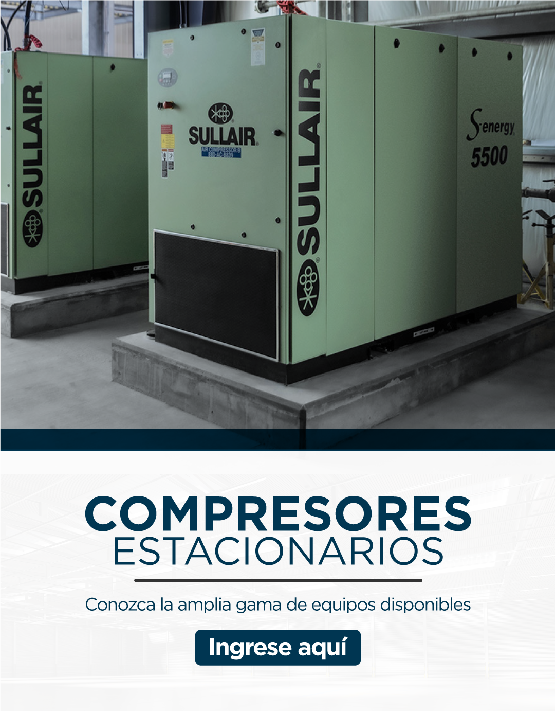 Compresores Estacionarios de Tornillo Lubricado Sullair - Ainsa Colombia