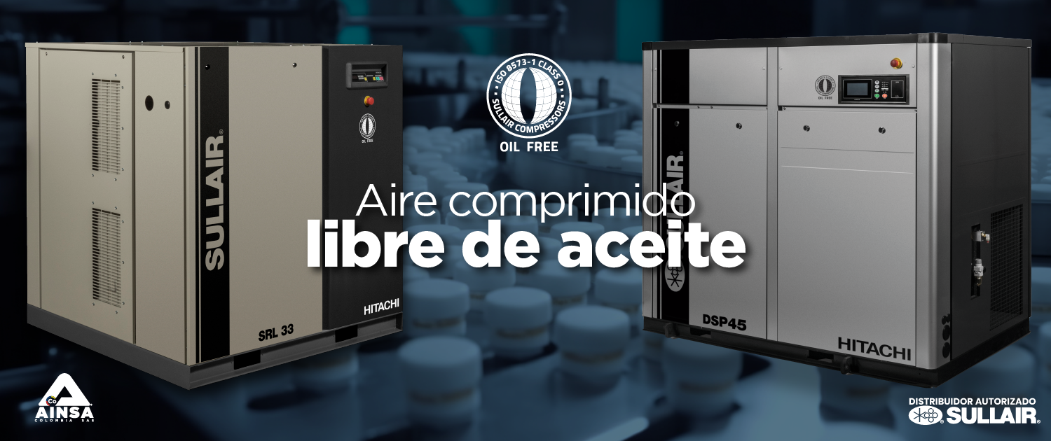 compresores de aire libre de aceite oilfree ainsa colombia distribuidores autorizados en Colombia.