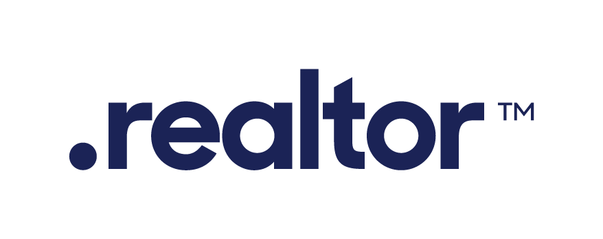 A blue realtor logo on a white background