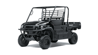 A black kawasaki mule is shown on a white background.