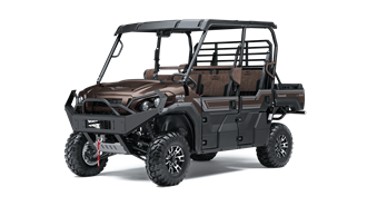 A brown and black utility vehicle on a white background.