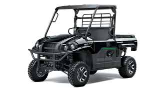 A black kawasaki mule is shown on a white background.