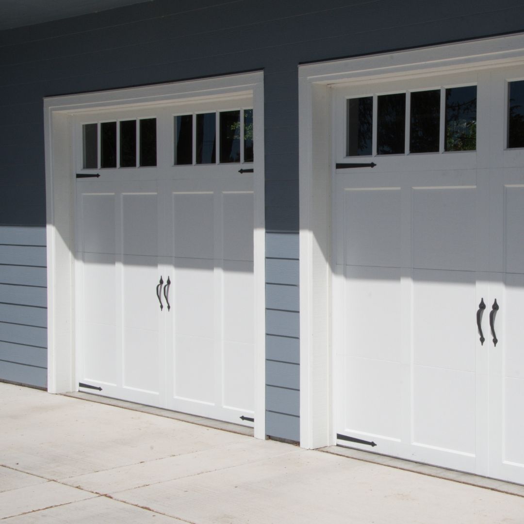 Stylish garage doors on a home