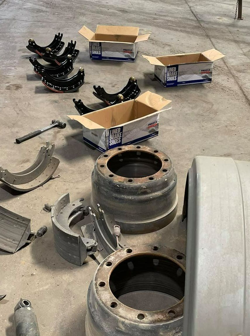 A Bunch Of Brake Shoes Are Laying On The Ground — Gillies Enterprises Pty Ltd In Narrabri, NSW