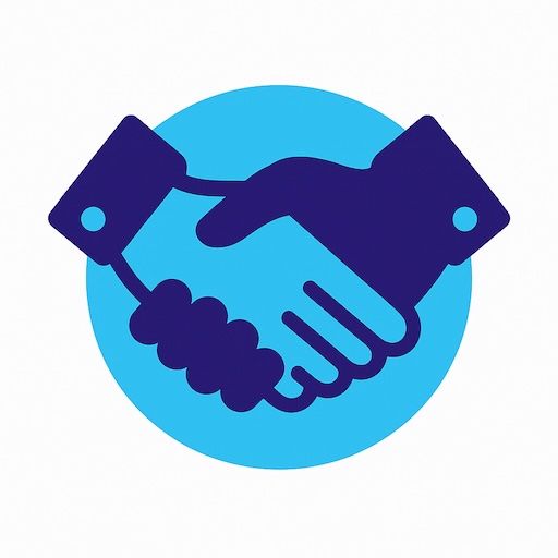 Blauwe cirkel met donkerblauwe, trillende handen.