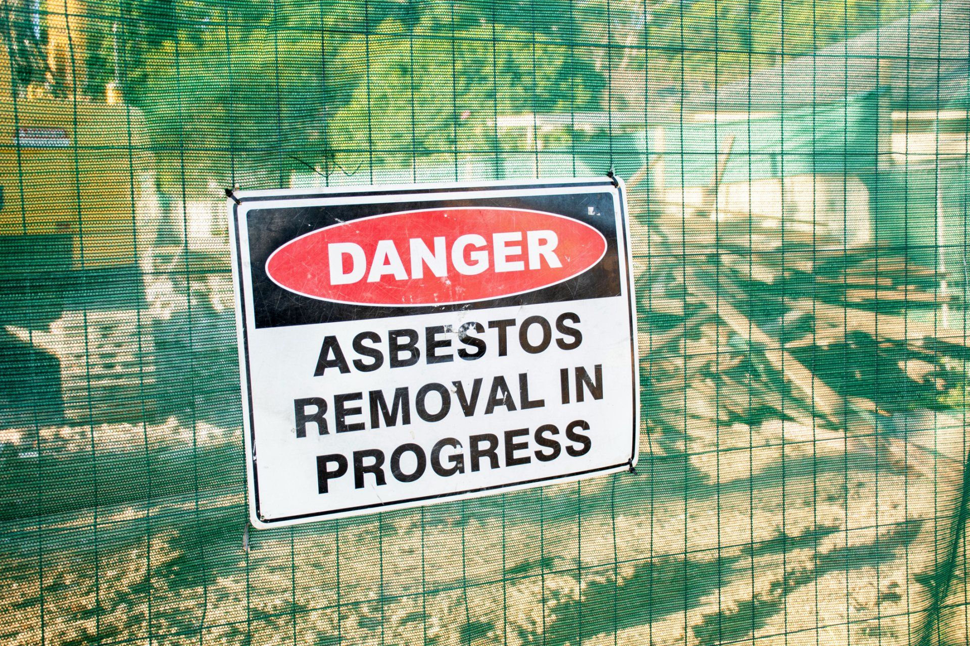 Warning Sign Danger Asbestos — Miranda, NSW — St George & Sutherland Shire Asbestos Removal