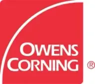 Owens Corning red logo with white text and curved white line