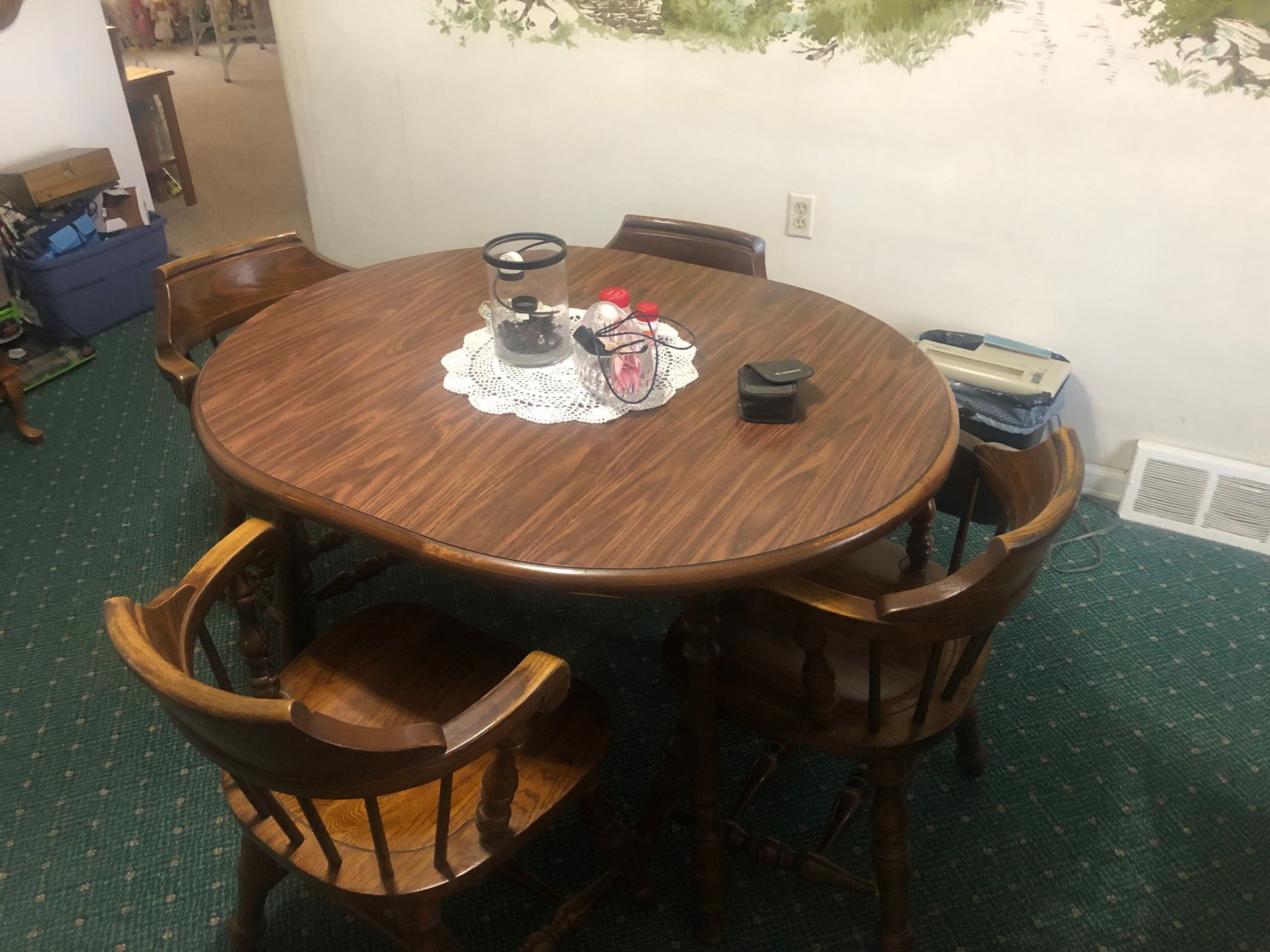 Dining table with chairs and centerpiece — Sheffield, IL — Johnson Agency