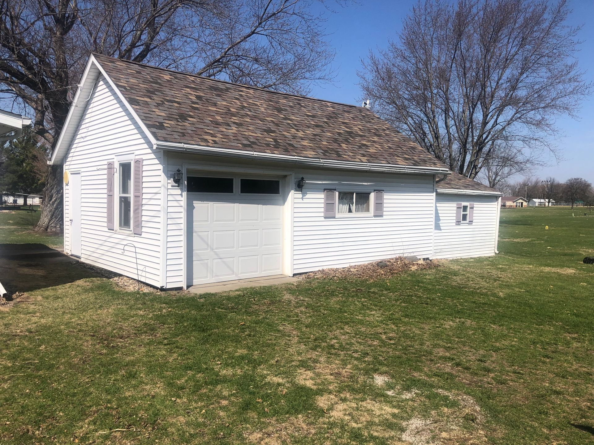 Detached garage building exterior — Sheffield, IL — Johnson Agency