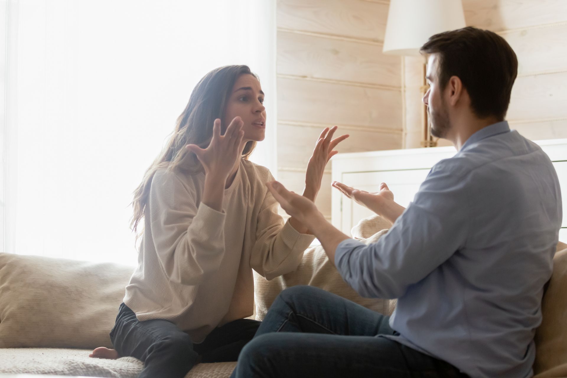 The couple is arguing about finances, they could benefit from setting SMART goals in their relationship