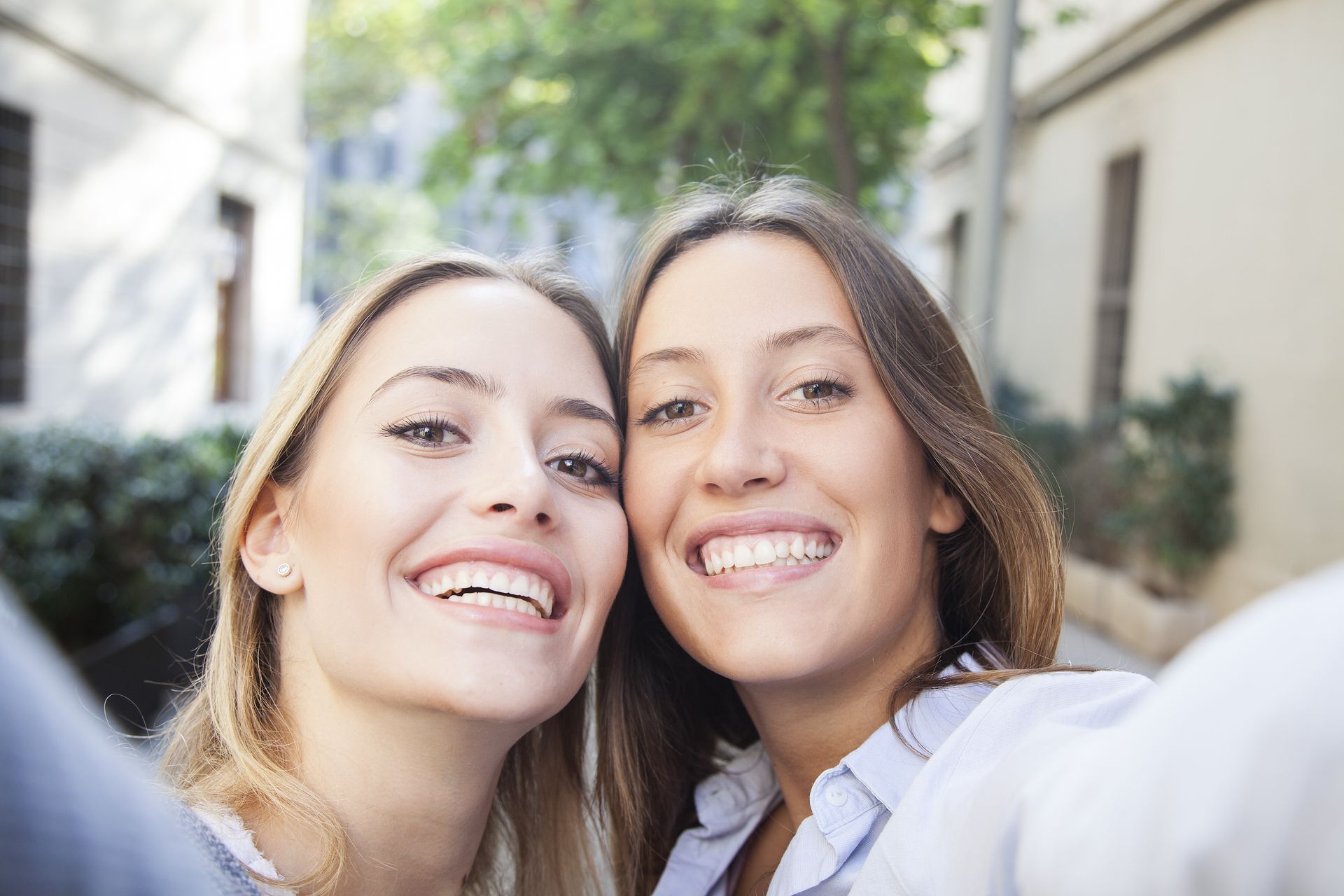 friends smiling together