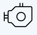 A black and white drawing of a camera with a circle in the middle.
