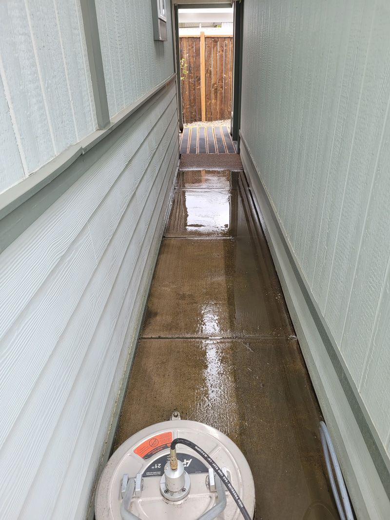 Pressure Washing The Walkway — Springfield, OR — Hartung Coatings LLC