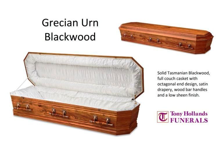 A picture of a coffin made of blackwood