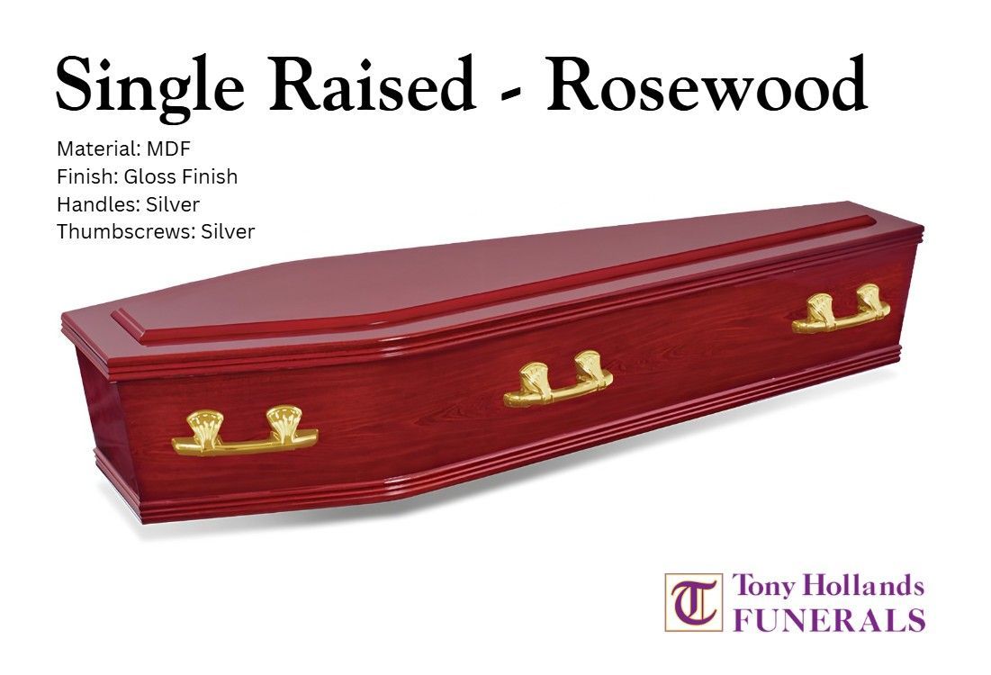 A drummond srl rosewood coffin from tony hollands funerals