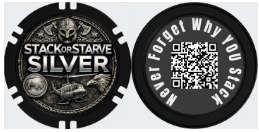 StackOrStarveSilver Custom Poker Chip