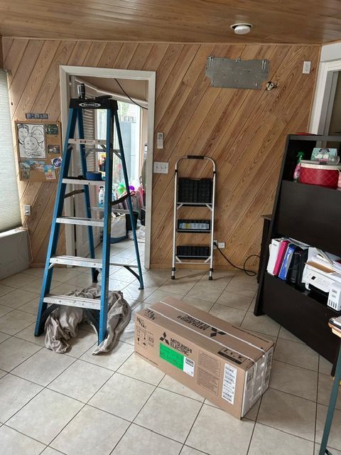 Inside Fort Lauderdale warehouse cooled by Mitsubishi mini split system from Mintz Heating & Cooling