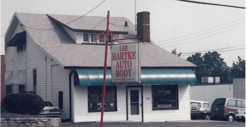 Entrance to the auto body shop in Erlanger, KY